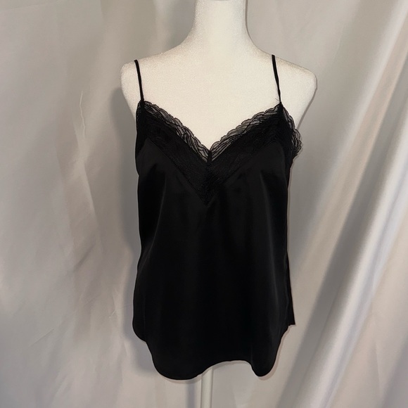 Express Tops - Express Black Silky Cami Tank Top - Size Small